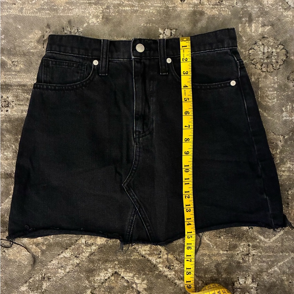 Madewell Black Denim Mini Skirt
